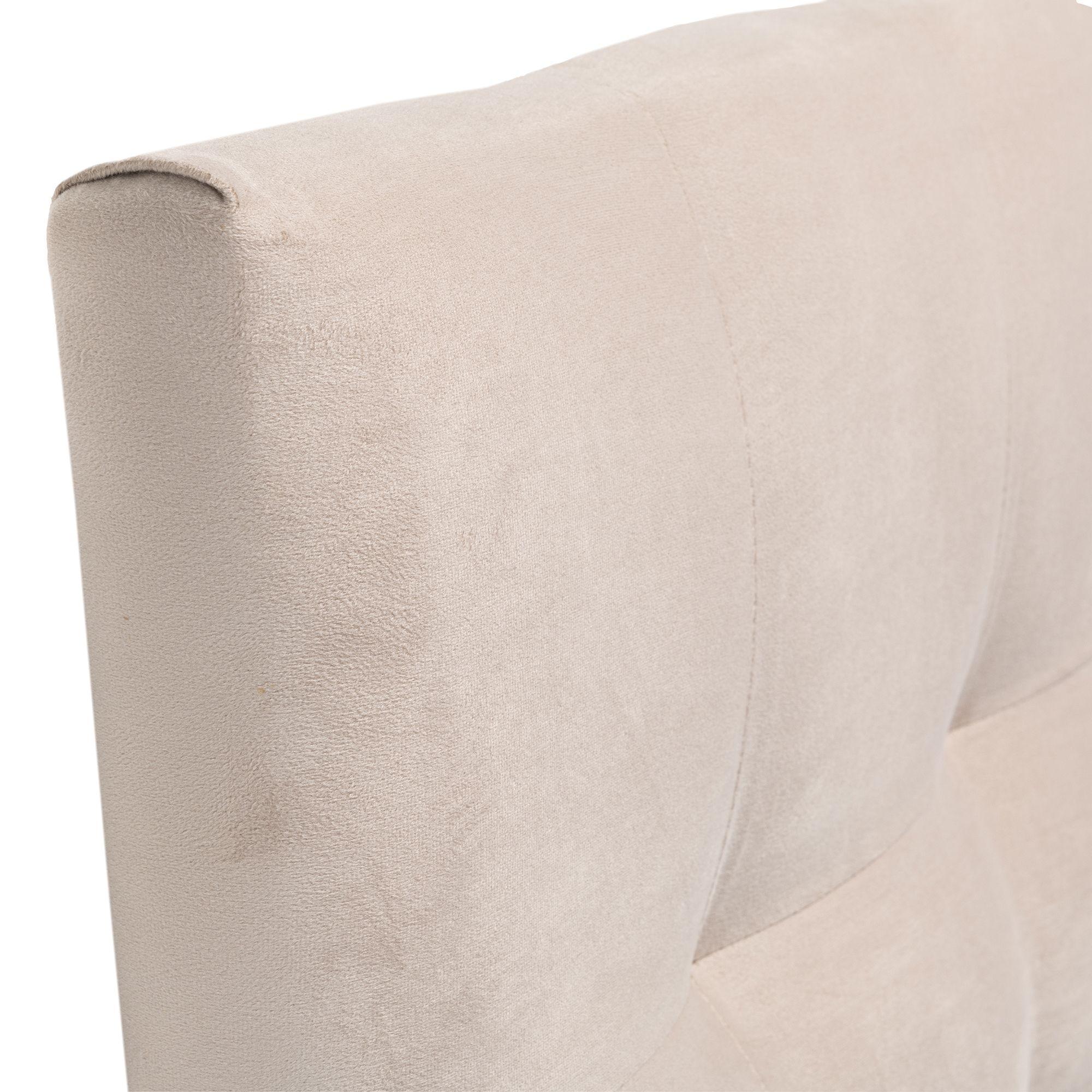 Respaldo Alicante Con Patas Felpa 1,5 Plazas Beige-1