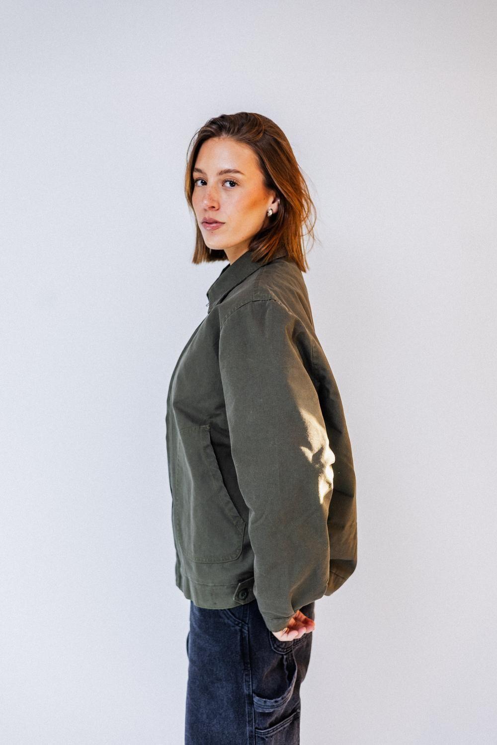 JACKET GREEN CANVAS-4