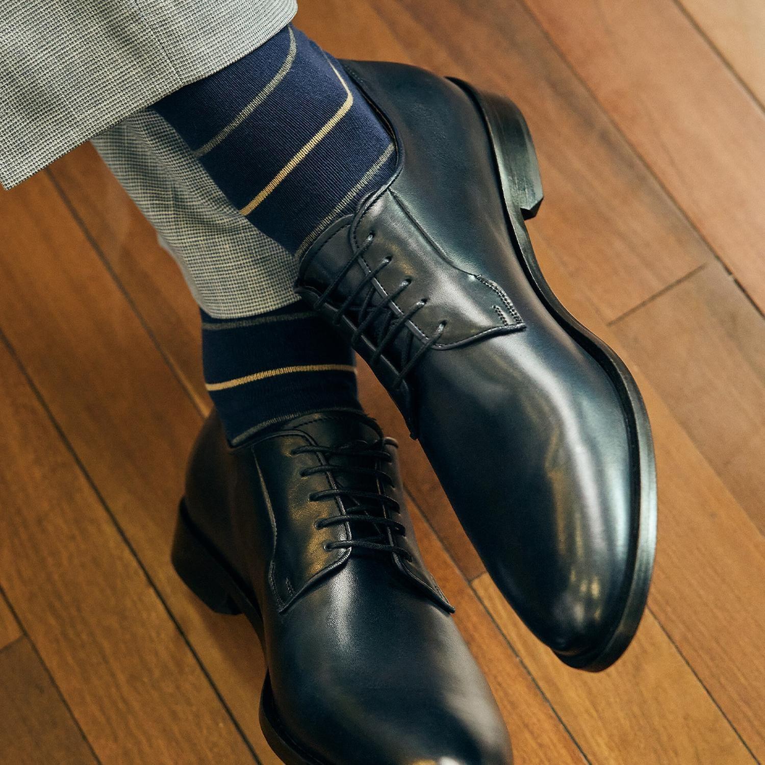 Zapatos Formales Hombre Suela Cuero Magno Dante-0-36 Azul-3