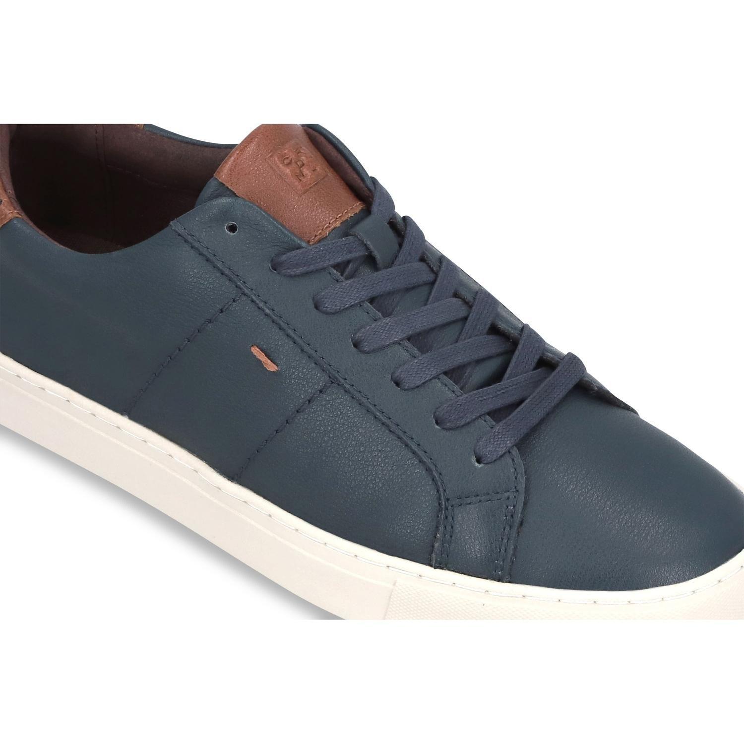 ZAPATILLAS HOMBRE CUERO NORDVILLE-0-01 AZUL-3