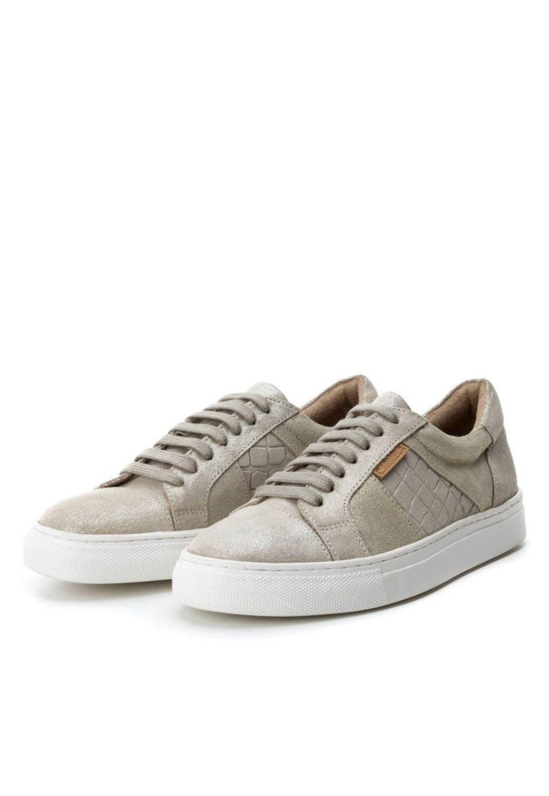 Zapatillas Cuero de Mujer Roberta-0-89 Gris-1