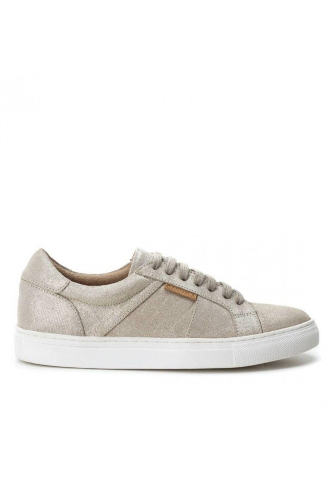 Zapatillas Cuero de Mujer Roberta-0-89 Gris-2