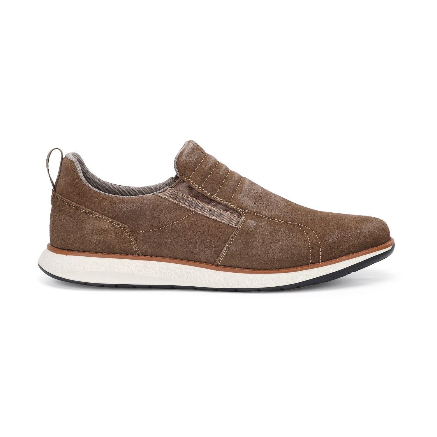 Zapatillas Slip-On Hombre Cuero Reston-3-08 Taupé-1
