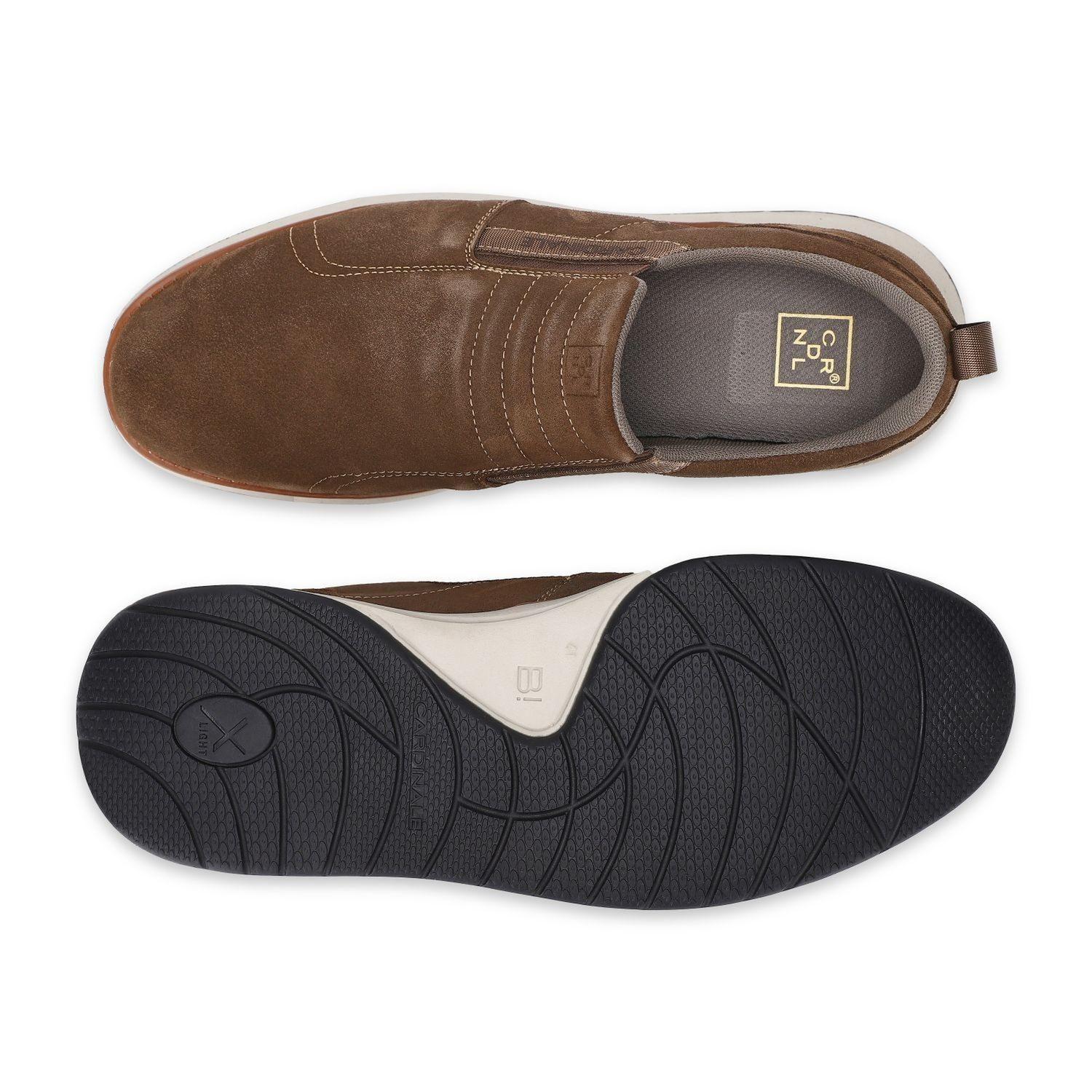 Zapatillas Slip-On Hombre Cuero Reston-3-08 Taupé-2