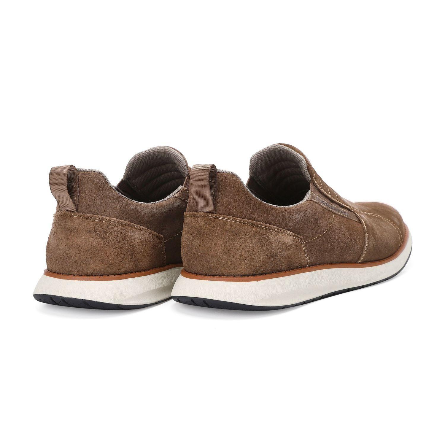 Zapatillas Slip-On Hombre Cuero Reston-3-08 Taupé-5