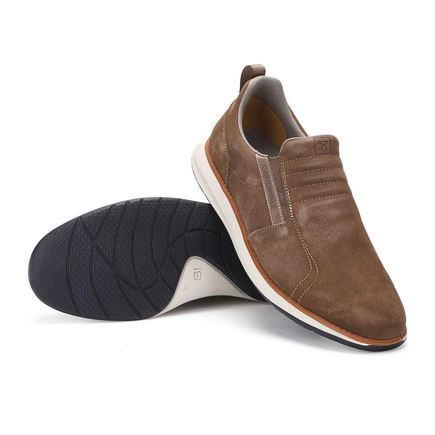 Zapatillas Slip-On Hombre Cuero Reston-3-08 Taupé-6