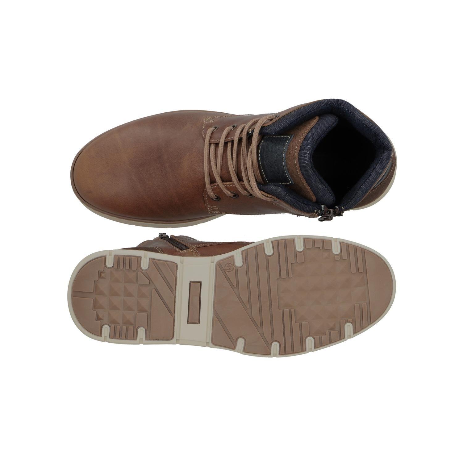BULLBOXER ZAPATILLAS HOMBRE CAÑA ALTA CUERO FINSBURY-6-61 BRANDY-2