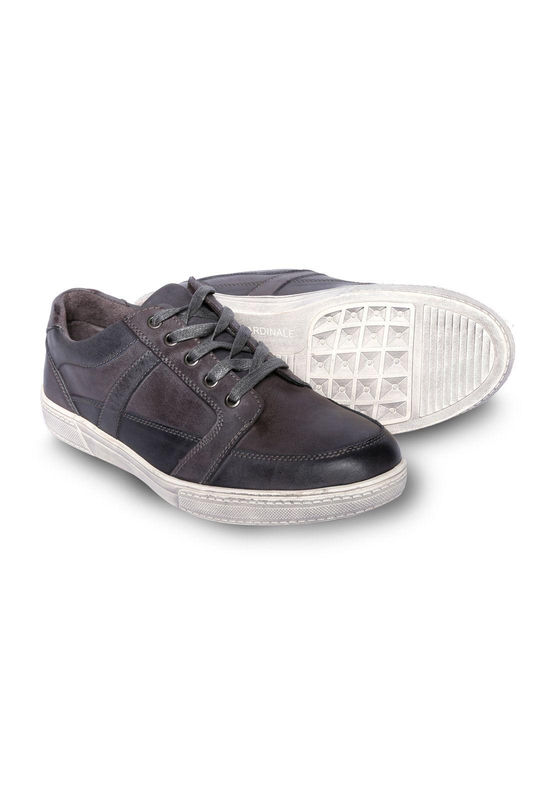 Zapatos Hombre Cuero Memphis-0-79 Gris Cardinale-1