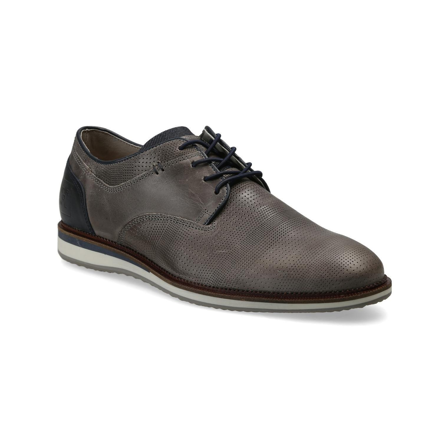 Zapatos Casual Hombre Cuero Kikker Gris Cardinale-0