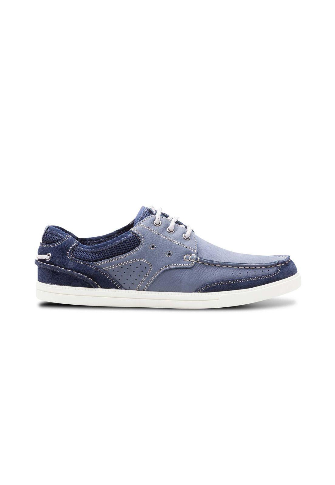 Zapatos Hombre Cuero Muelle-0-06 Azul Cardinale-1