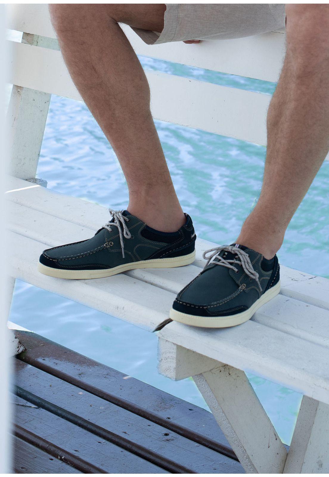 Zapatos Hombre Cuero Muelle-0-06 Azul Cardinale-4