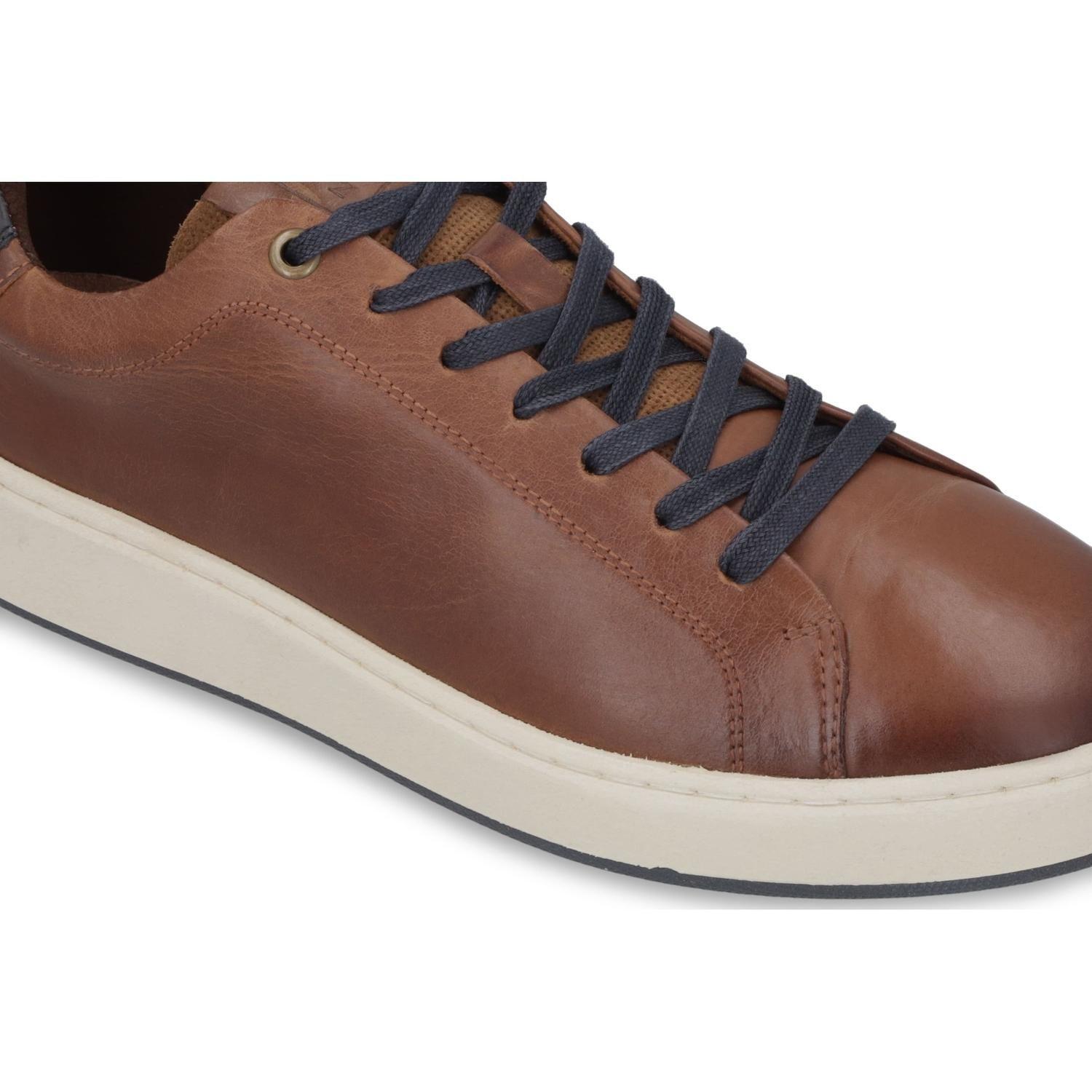 ZAPATILLAS HOMBRE CUERO BISLEY-0-07 BRANDY-3