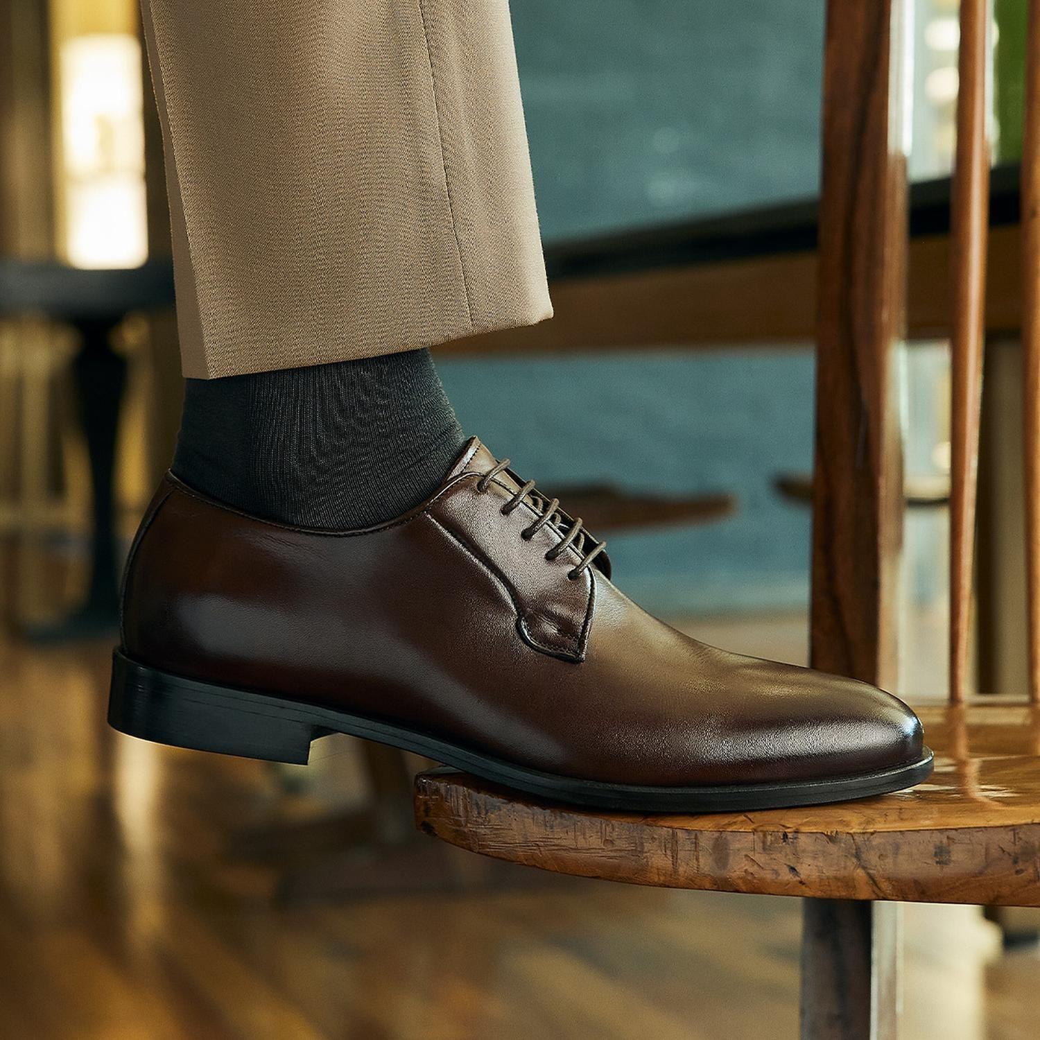 Zapatos Formales Hombre Suela Cuero Magno Dante-0-36 Café-3