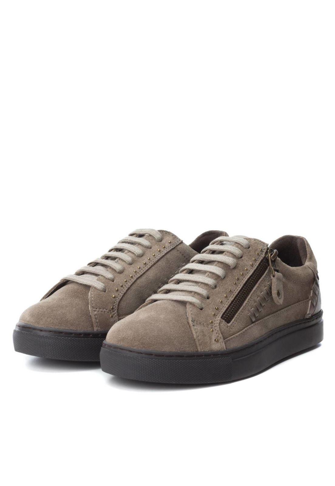 Zapatillas Mujer Flora Taupe Carmela-4