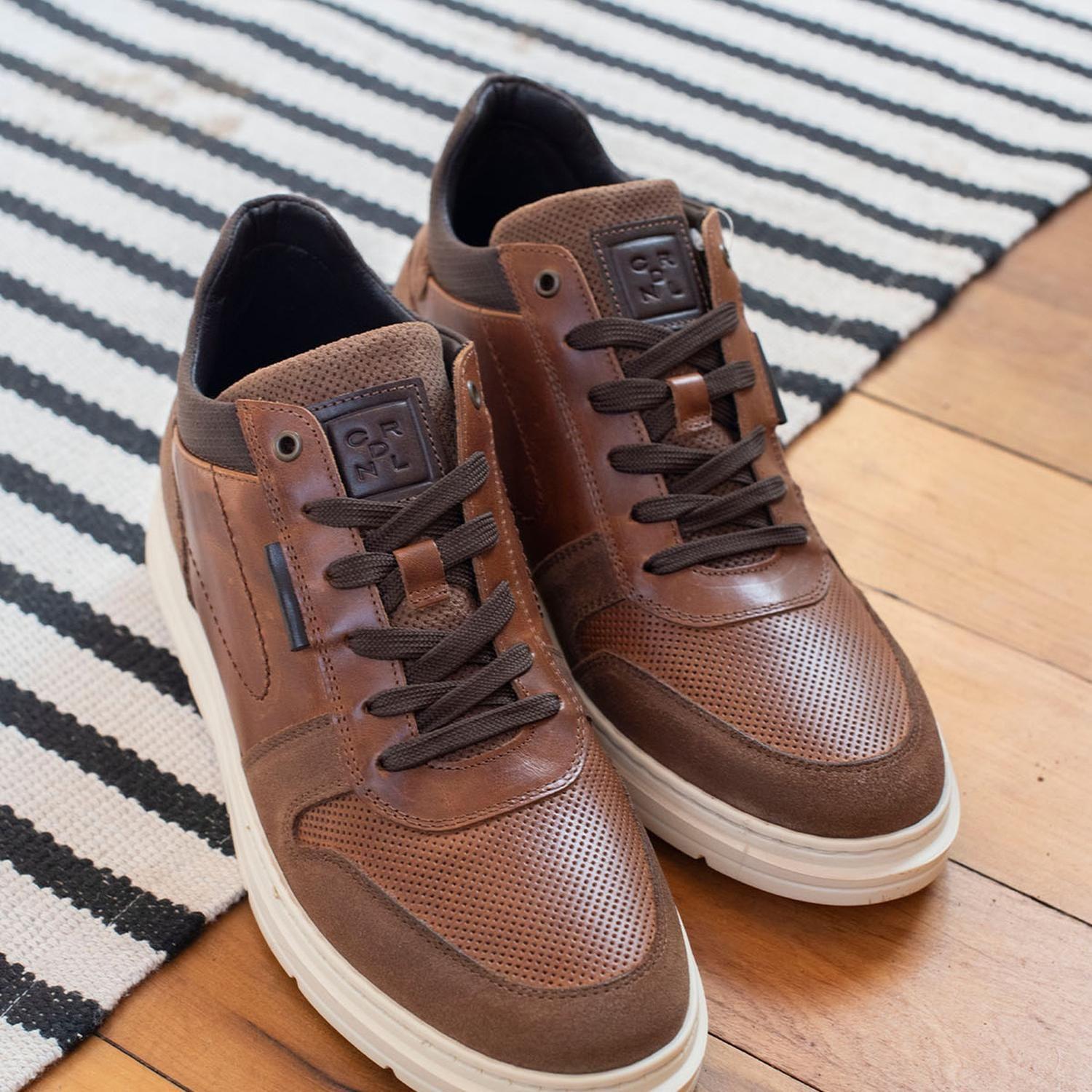 ZAPATILLAS HOMBRE CUERO HAARLEM-0-57 BRANDY-4