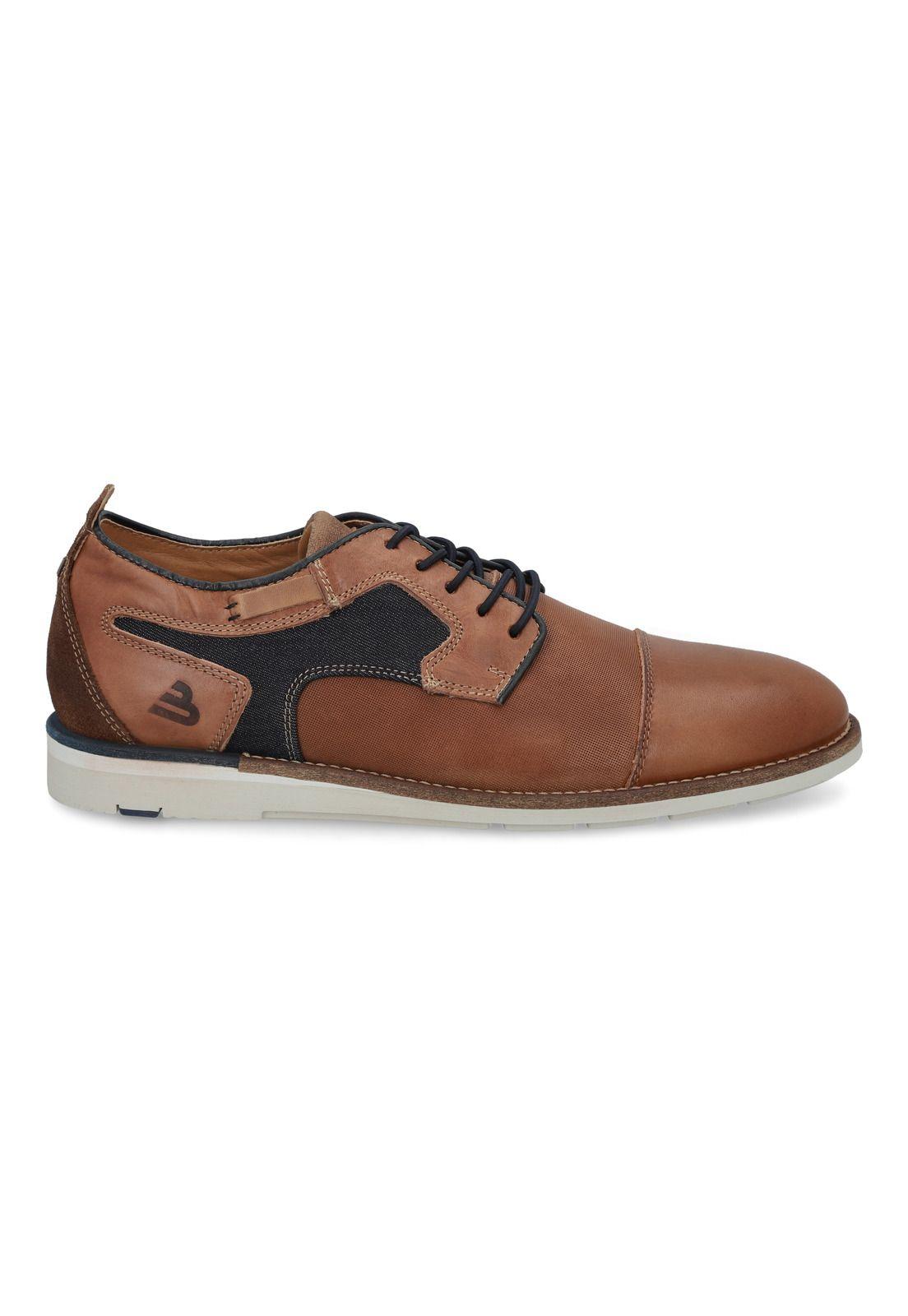 Zapatos Cordones Cuero Y Textil Ploce-0-30 Brandy-1
