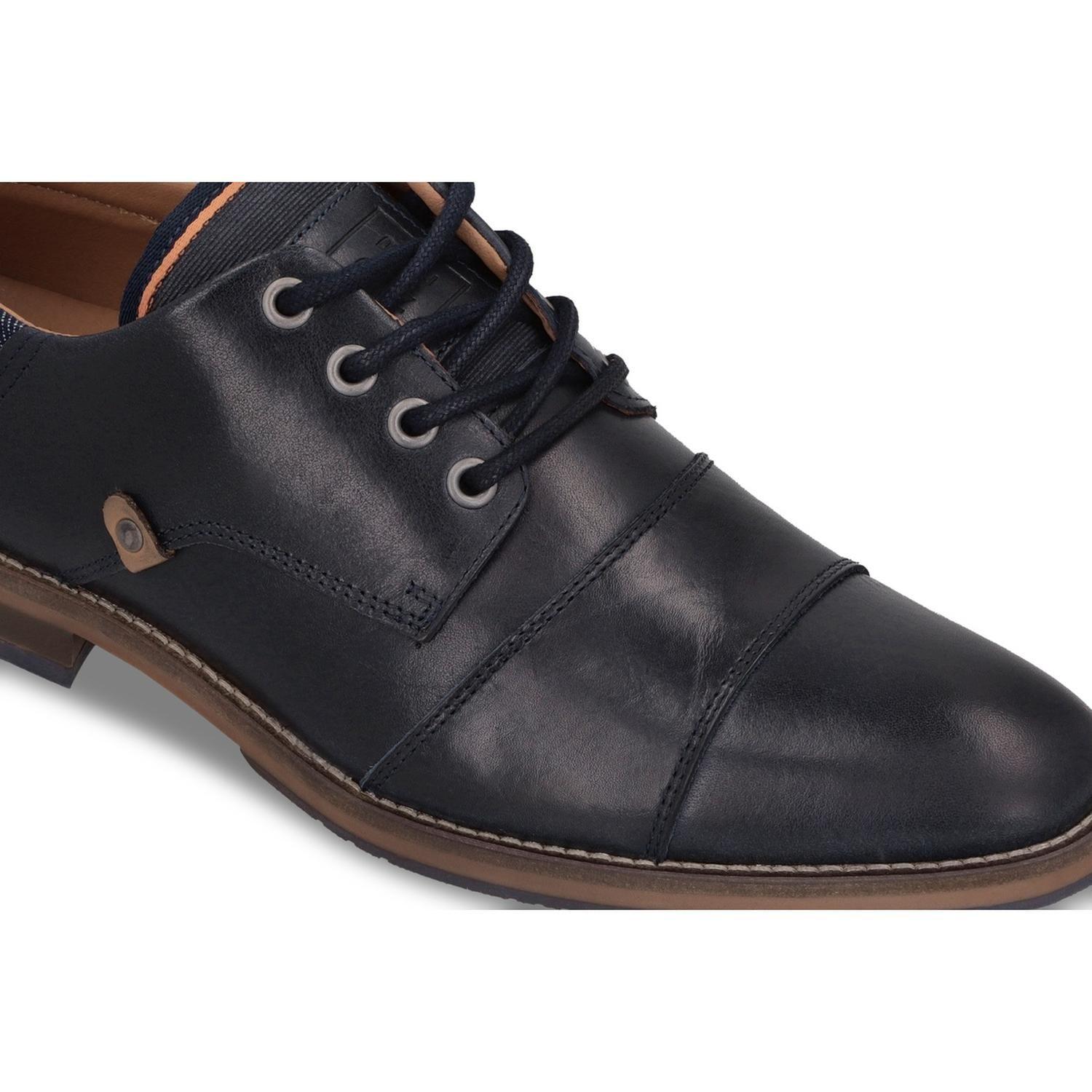 Zapatos Formal Casual Hombre Derby Cuero Alden-0-81 Azul-3