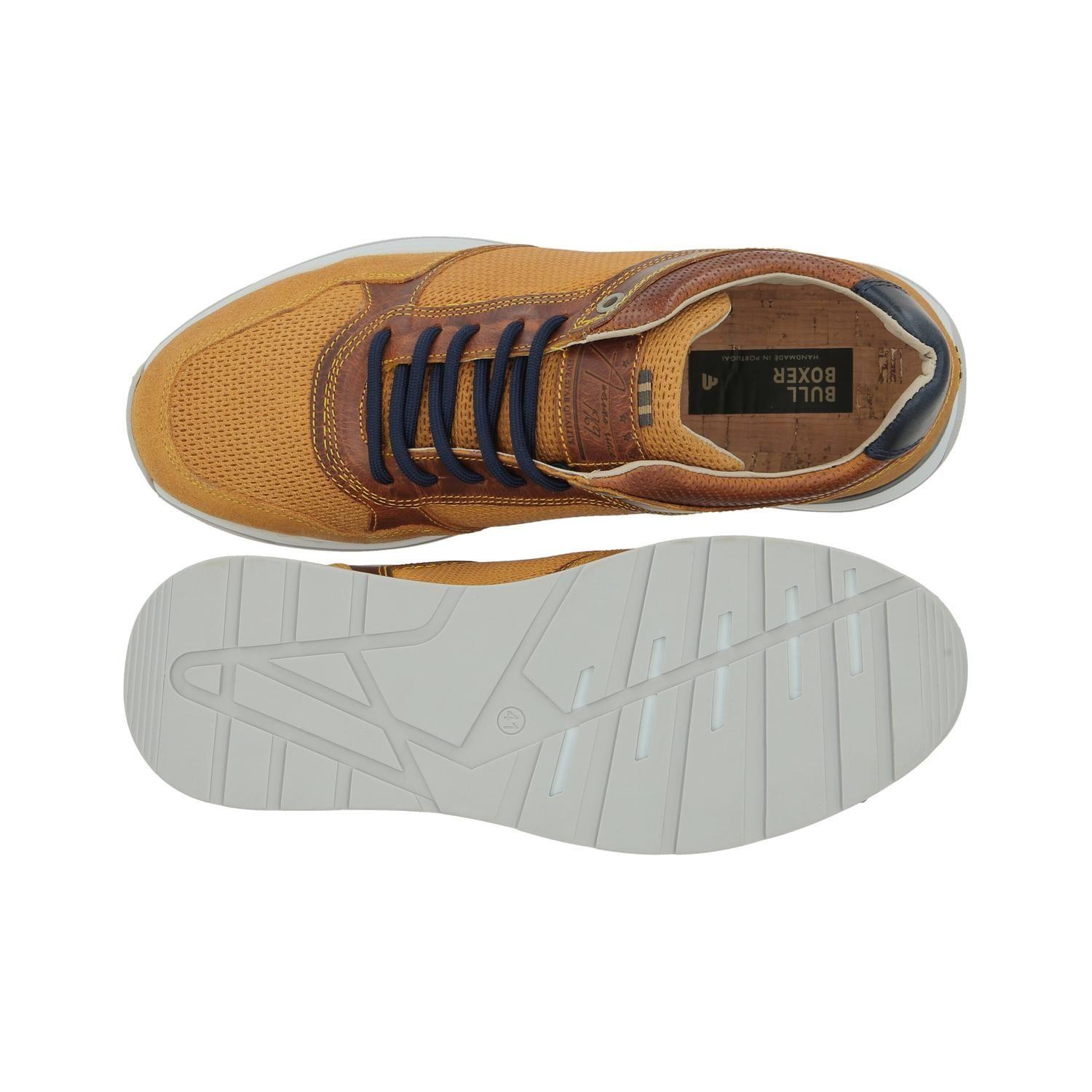 BULLBOXER ZAPATILLAS HOMBRE CUERO OMIS-0-73 MOSTAZA-2