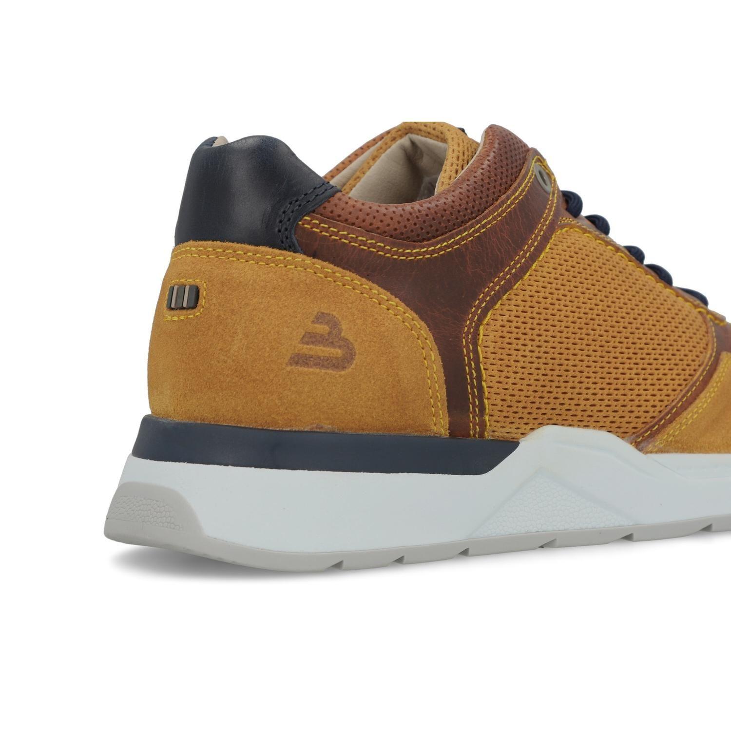 BULLBOXER ZAPATILLAS HOMBRE CUERO OMIS-0-73 MOSTAZA-3