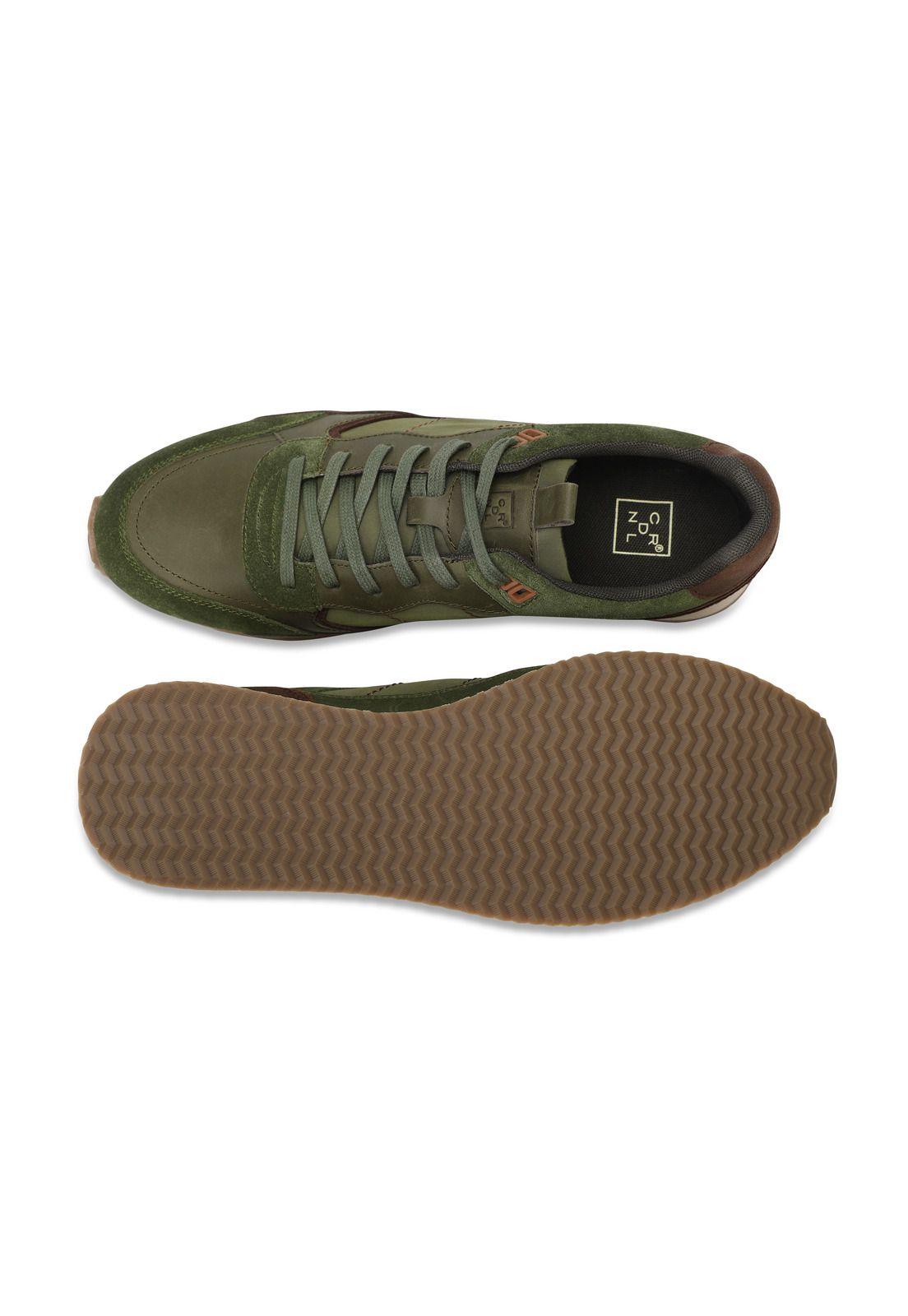Zapatillas Cuero Y Textil Harford-0-03 Verde-2