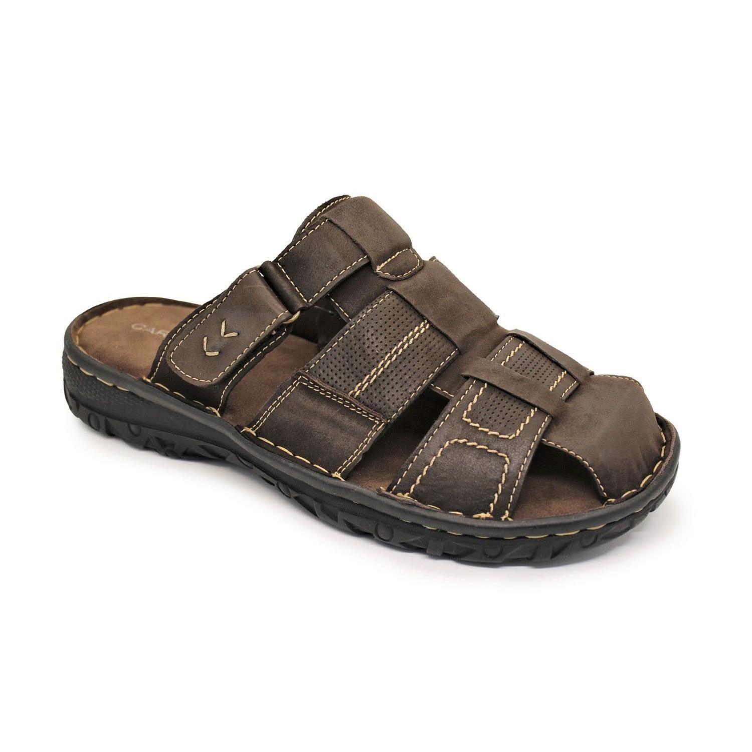 SANDALIAS HOMBRE CUERO OCOA-9-12 CAFÉ-0