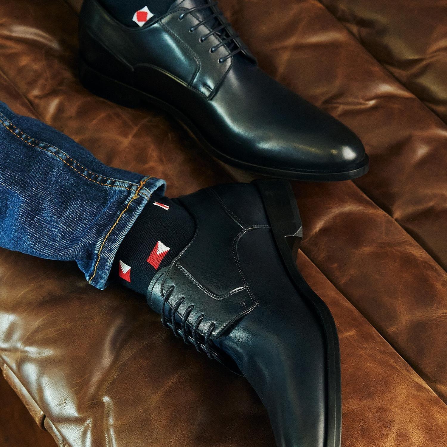 Zapatos Formales Hombre Suela Cuero Magno Montenapoleone-0-10 Negro-3