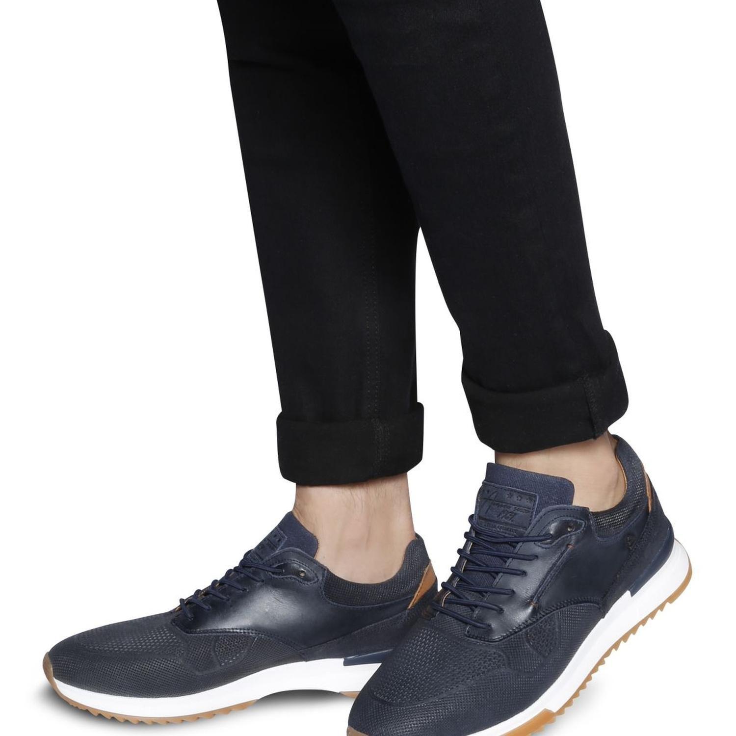 BULLBOXER ZAPATILLAS HOMBRE CUERO AZUL PENFIELD-0-67-2