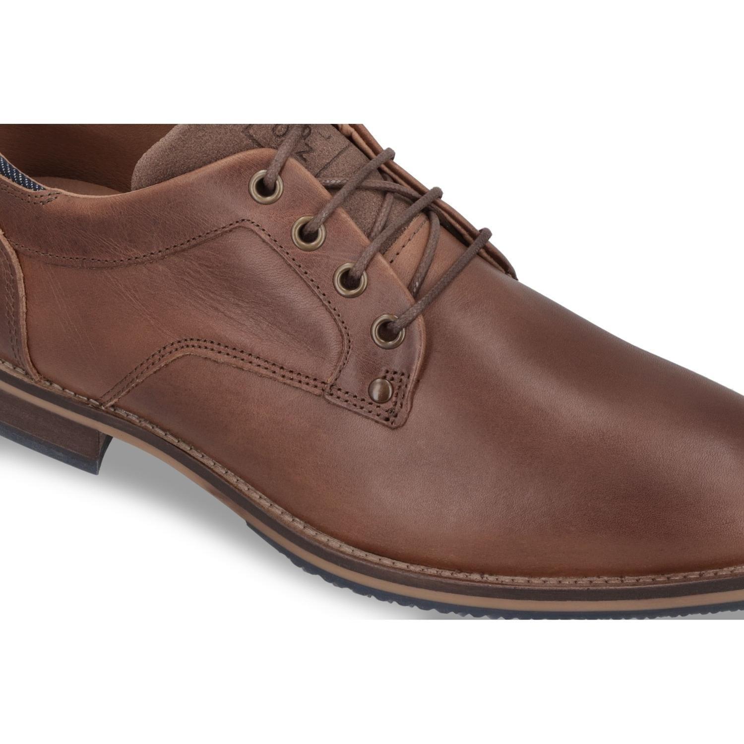ZAPATOS HOMBRE CUERO Y TEXTIL DESK-0-13 BRANDY-3