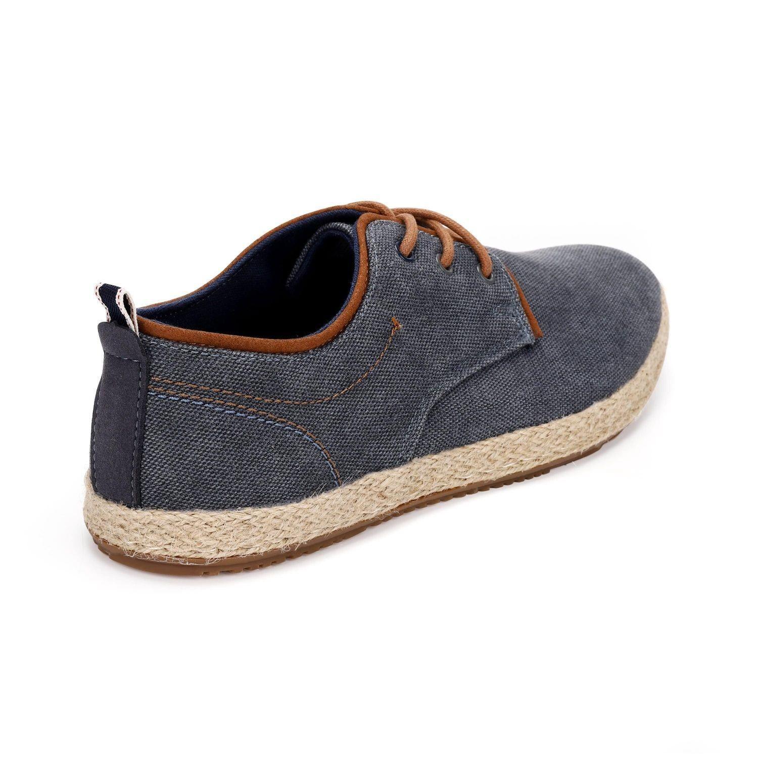 ALPARGATAS HOMBRE TEXTIL CON CORDONES VALLARTA-0-03 GRIS-4