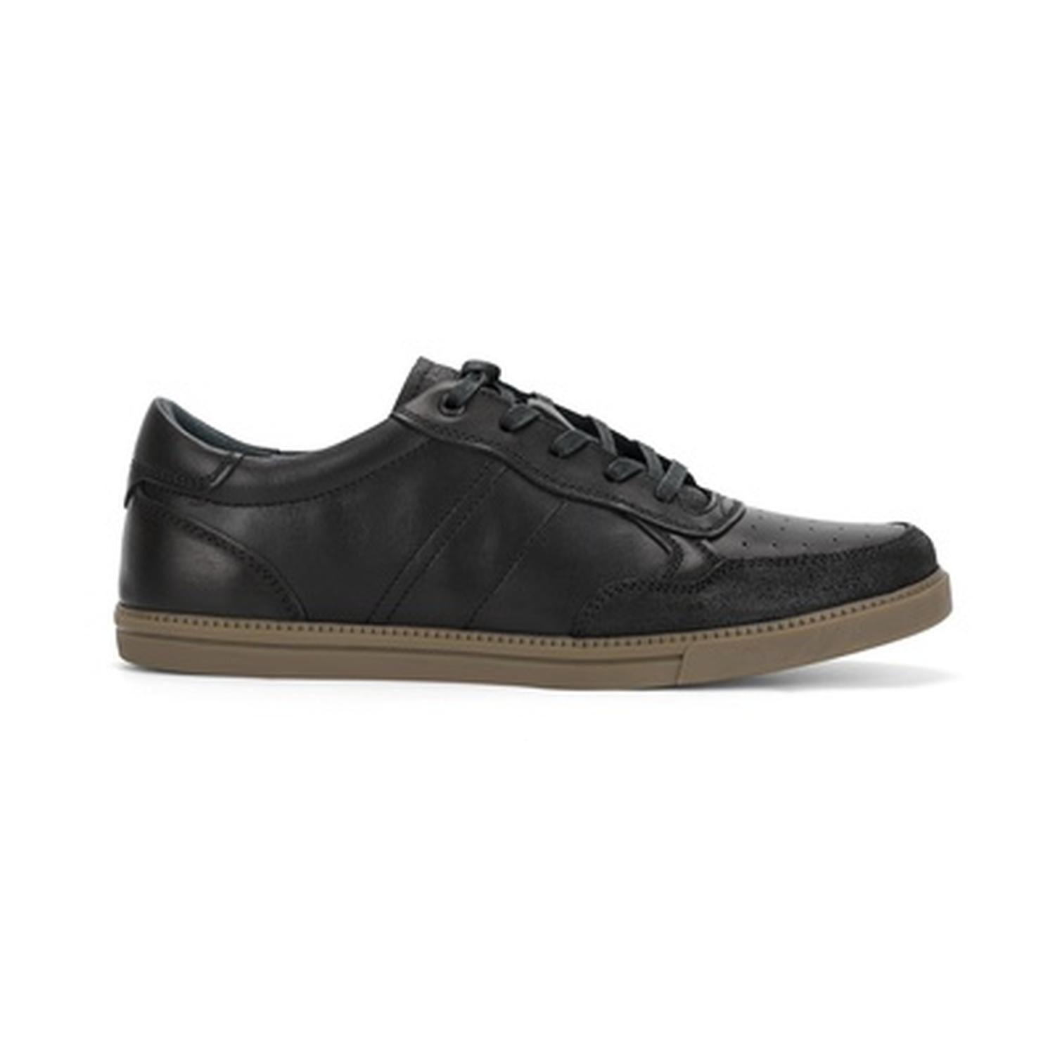 Zapatilla Urbana Hombre Cuero 24 Flex Muelle Negro-1