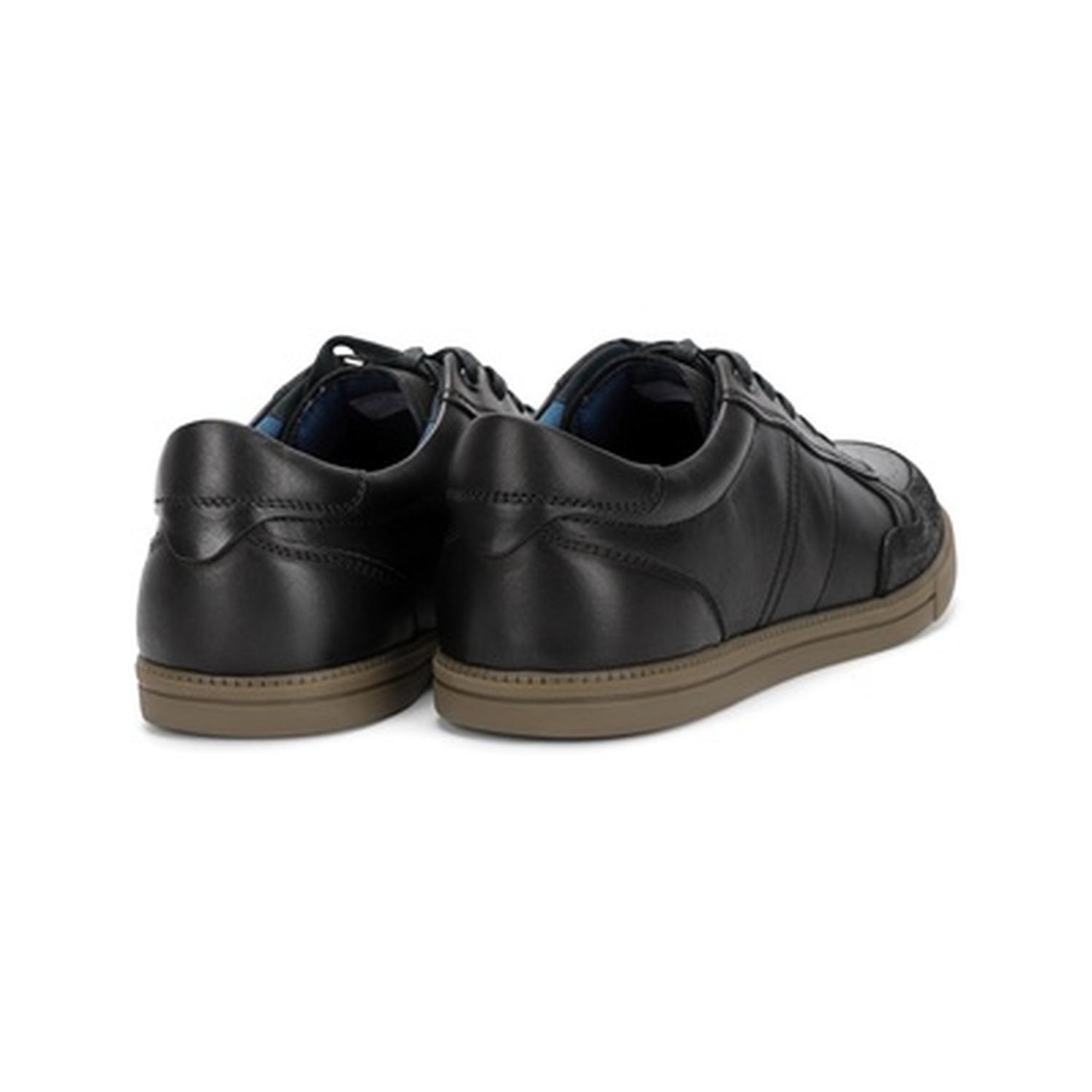 Zapatilla Urbana Hombre Cuero 24 Flex Muelle Negro-3