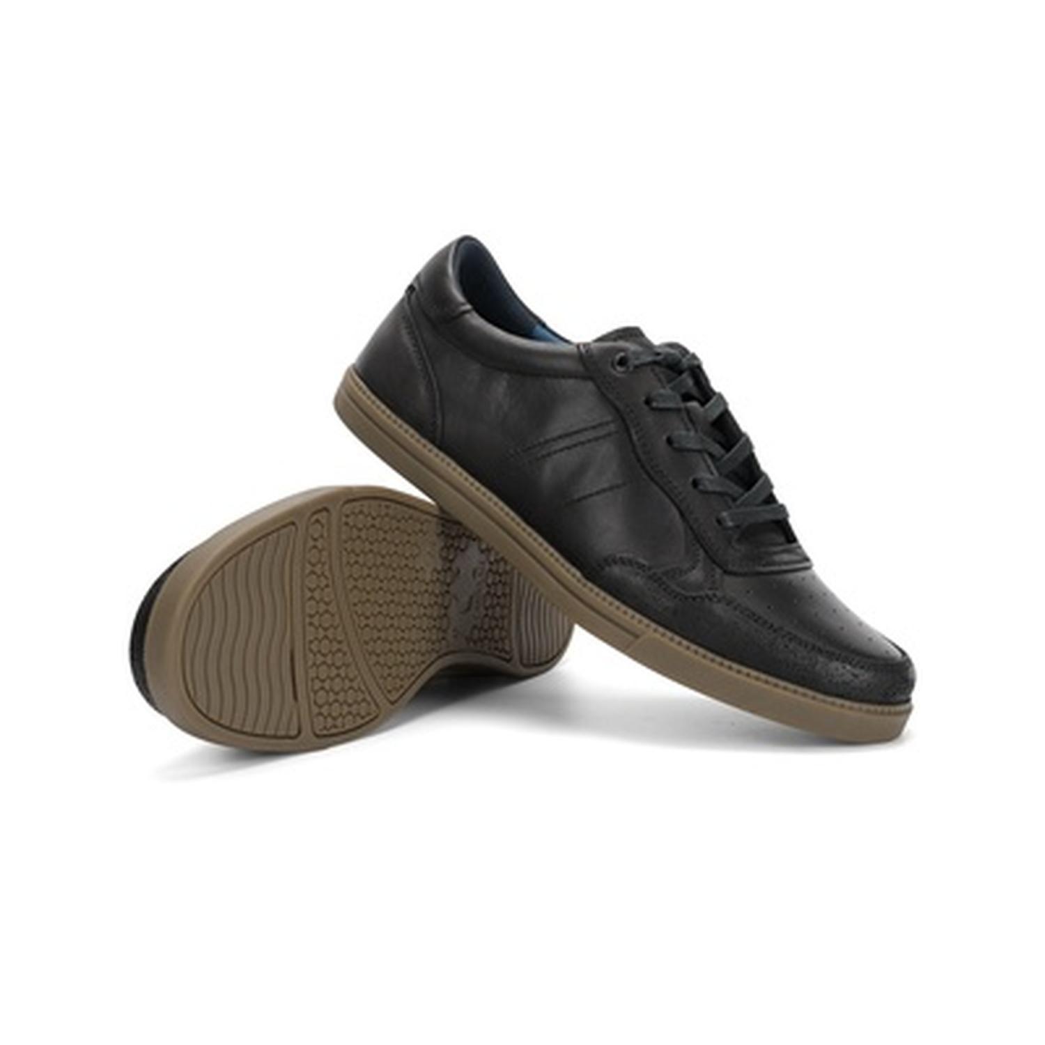 Zapatilla Urbana Hombre Cuero 24 Flex Muelle Negro-5