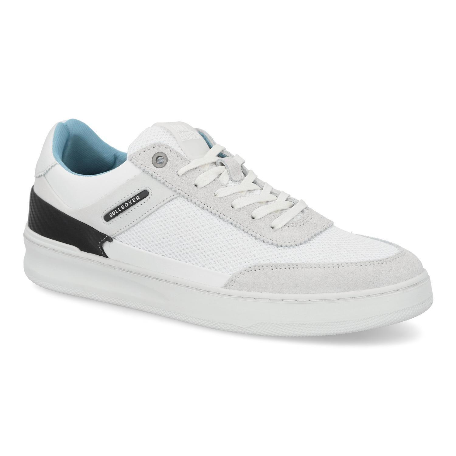 BULLBOXER ZAPATILLAS HOMBRE CUERO Y TEXTIL TROGIR-0-68 BLANCO-0
