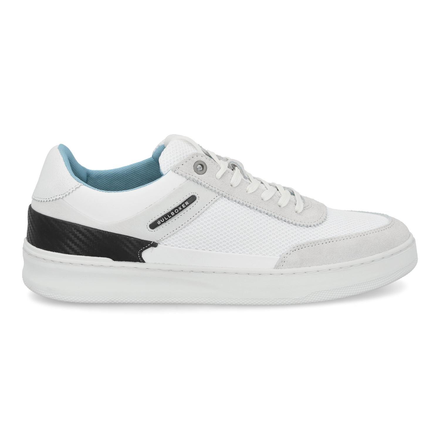 BULLBOXER ZAPATILLAS HOMBRE CUERO Y TEXTIL TROGIR-0-68 BLANCO-1
