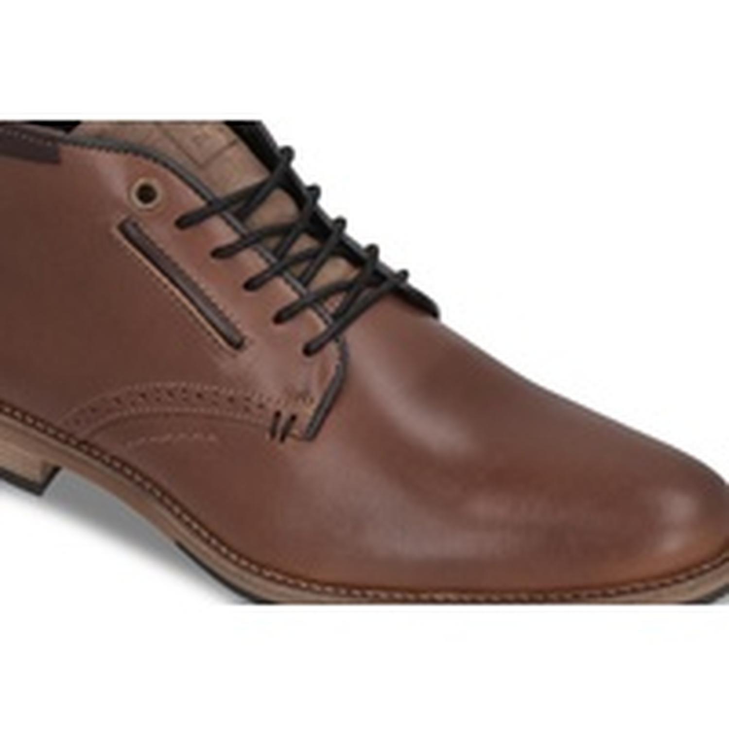Botines Formal Casual Hombre Cuero Detalle Brogue Taron-6-23 Brandy-3