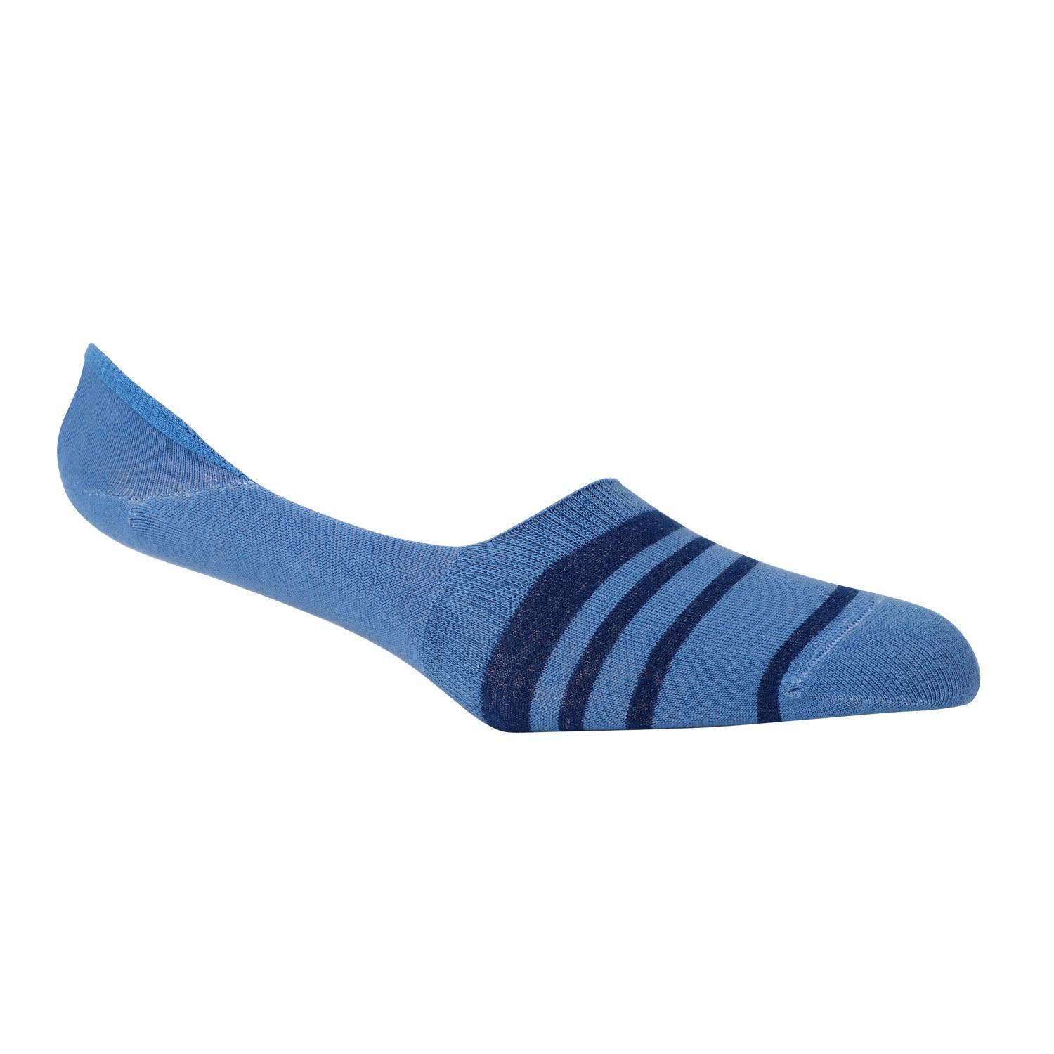 Pack 3 Pares Calcetines Invisibles Hombre Algodón Azul (Talla 39-45) Calc-3U-In15-1