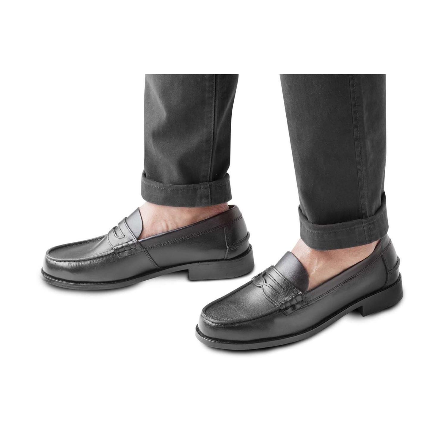 Mocasines Hombre Suela Cuero Moc Arg-5-77 Negro-2