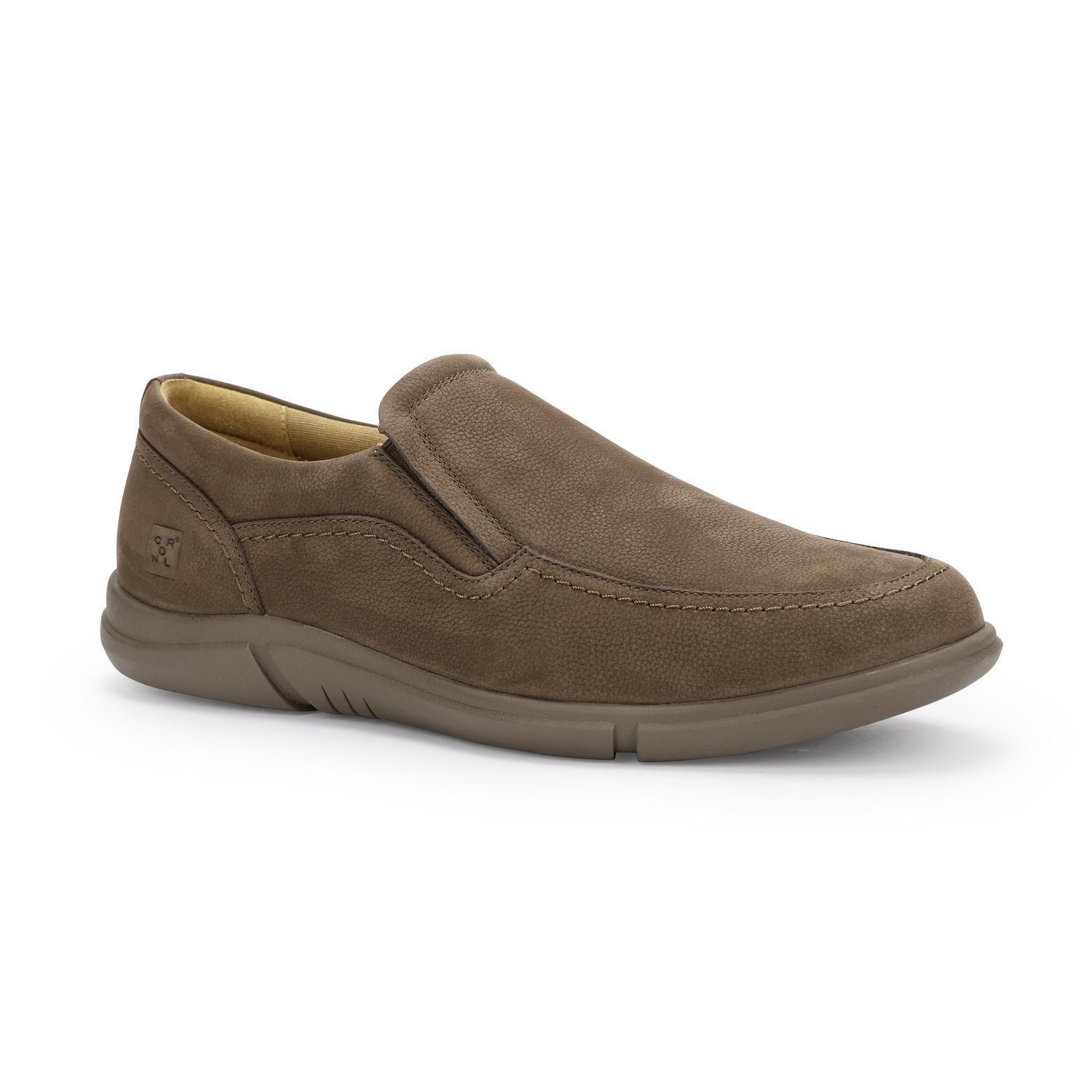 ZAPATOS HOMBRE CUERO SLIP-ON CIBELES-3-02 CAFÉ-0