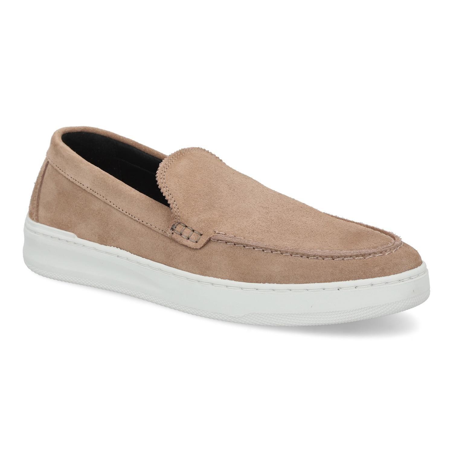 Zapatillas Urbanas Slip-On Hombre Cuero Murren Taupé Cardinale-0