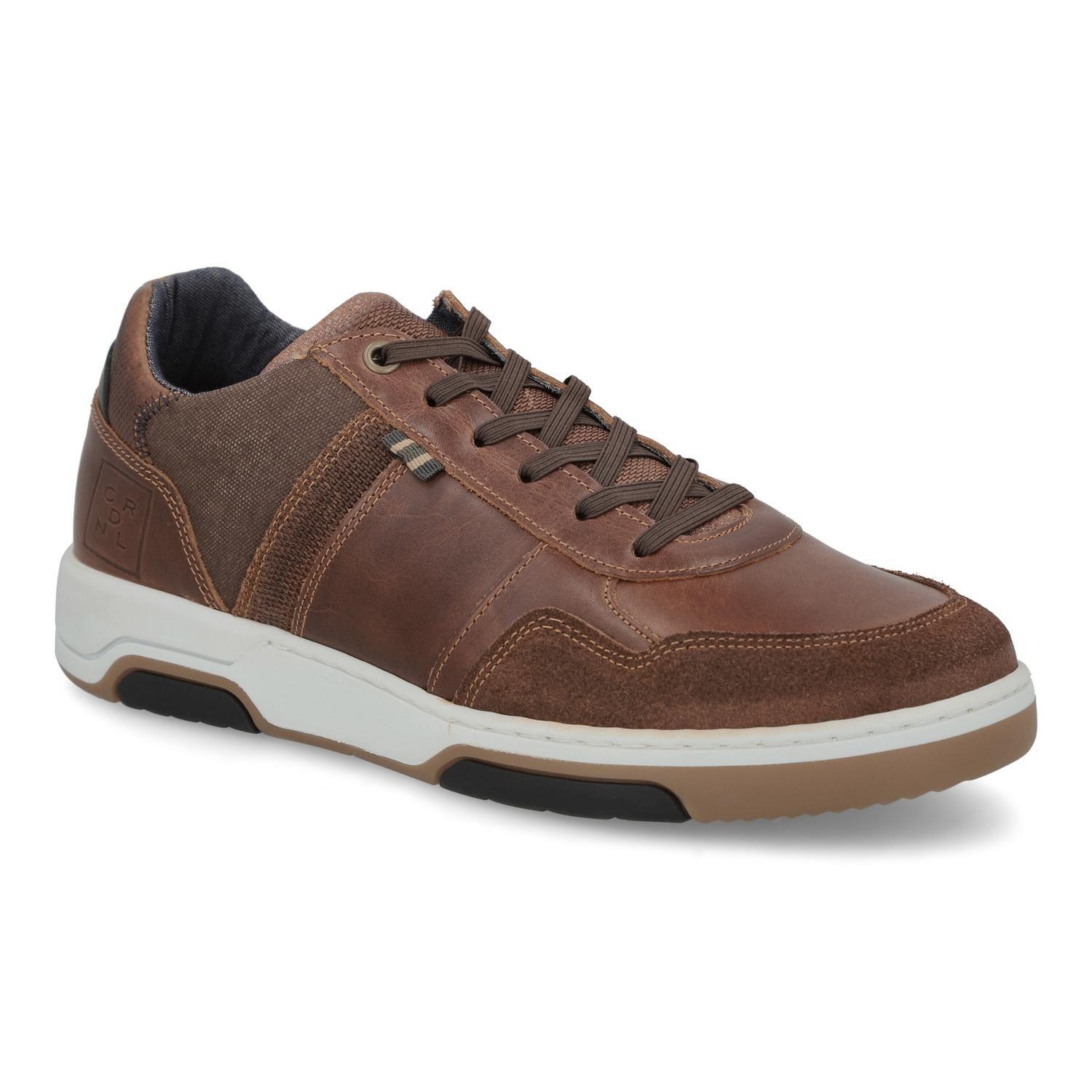 Zapatillas Urbanas Hombre Cuero Cordones Elasticados Brass-0-30 Brandy Cardinale-0