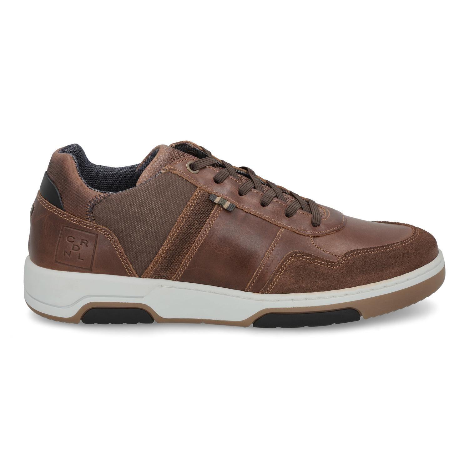 Zapatillas Urbanas Hombre Cuero Cordones Elasticados Brass-0-30 Brandy Cardinale-1