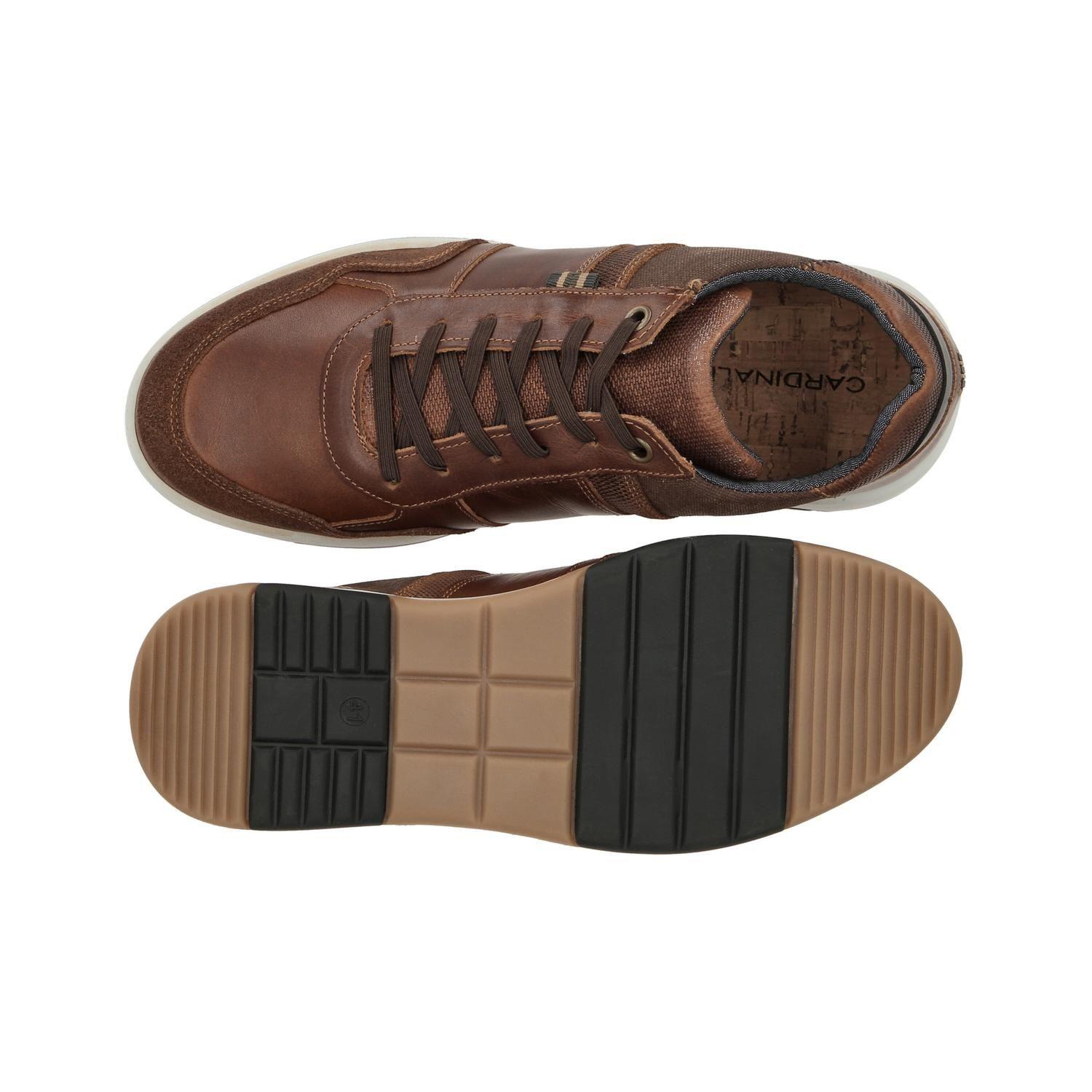 Zapatillas Urbanas Hombre Cuero Cordones Elasticados Brass-0-30 Brandy Cardinale-2