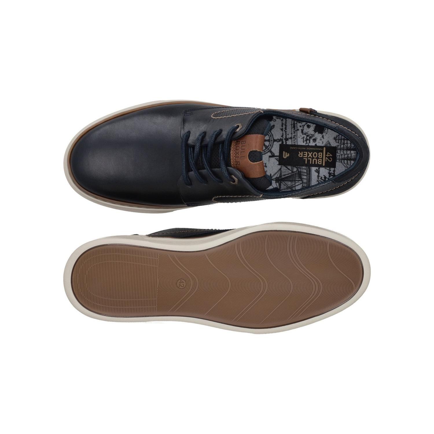 Zapatillas Zapato Casual Hombre Cuero Orbit-0-11 Azul Bullboxer-2