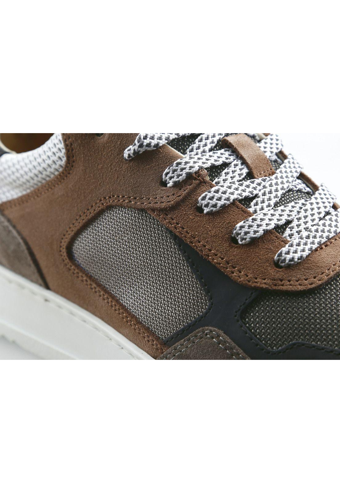 Zapatillas Cuero Y Textil Kai-0-11 Gris-3