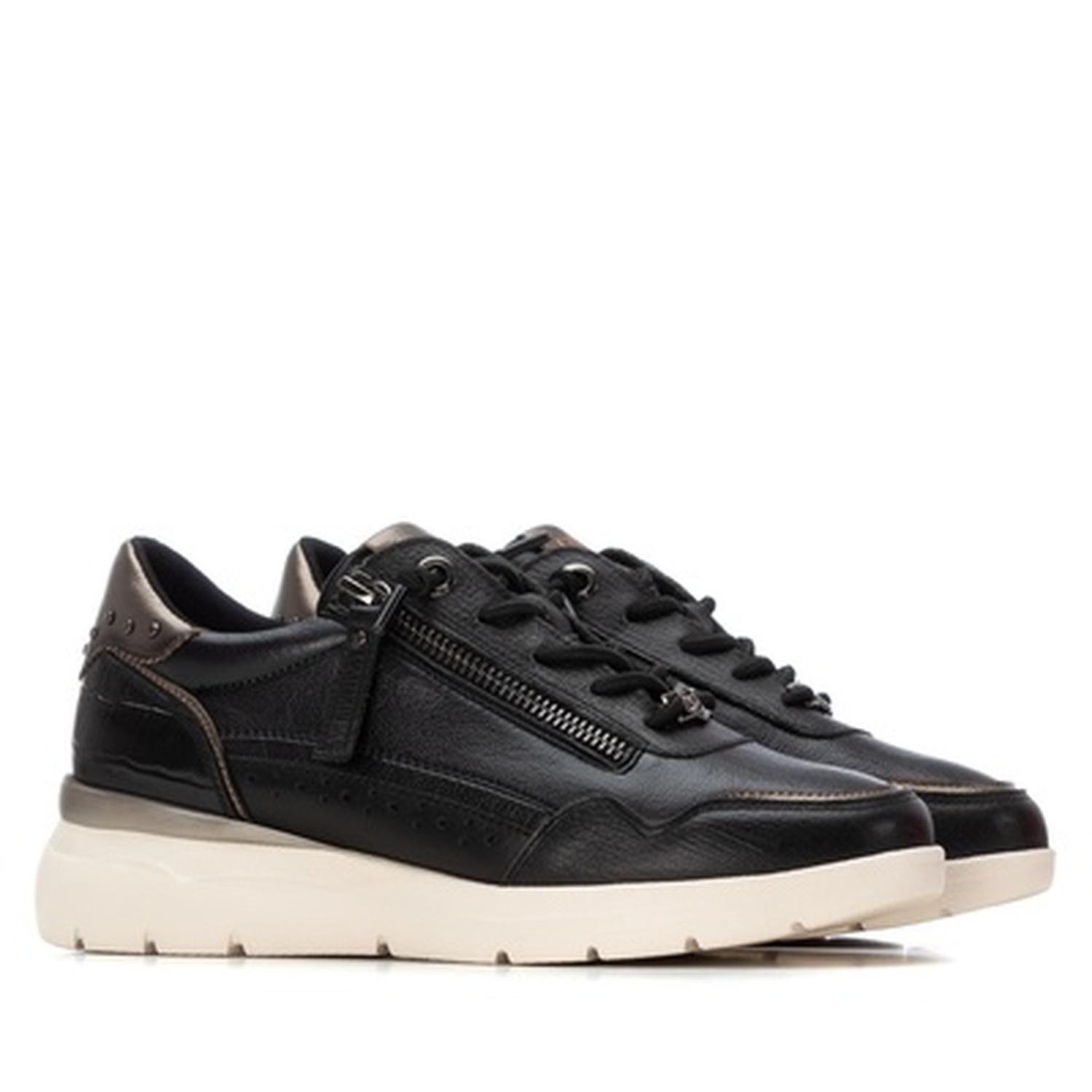 Zapatillas Cuero Mujer Efa-0-30 Negro Carmela-4
