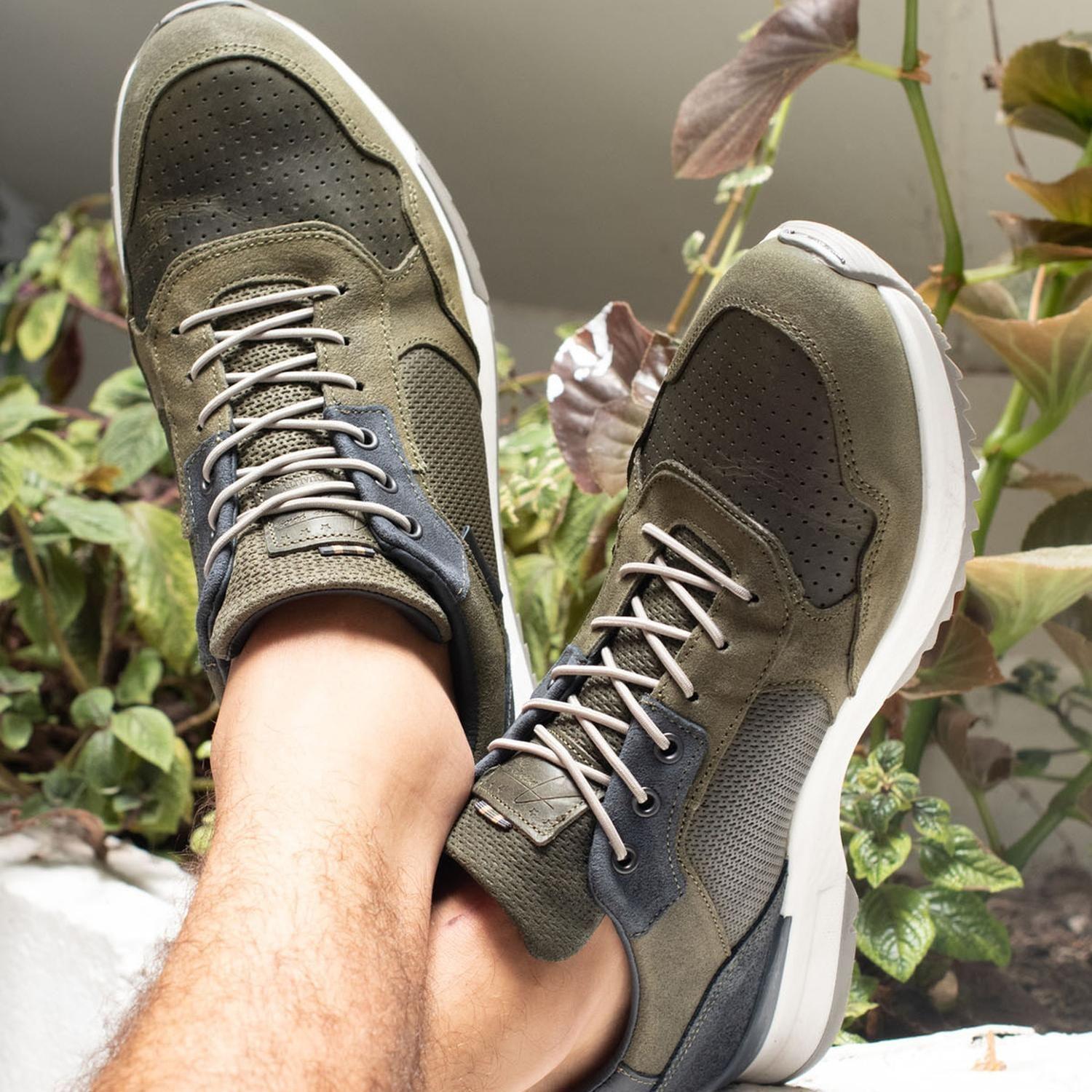 BULLBOXER ZAPATILLAS HOMBRE CUERO CAVTAT-0-38 VERDE-3