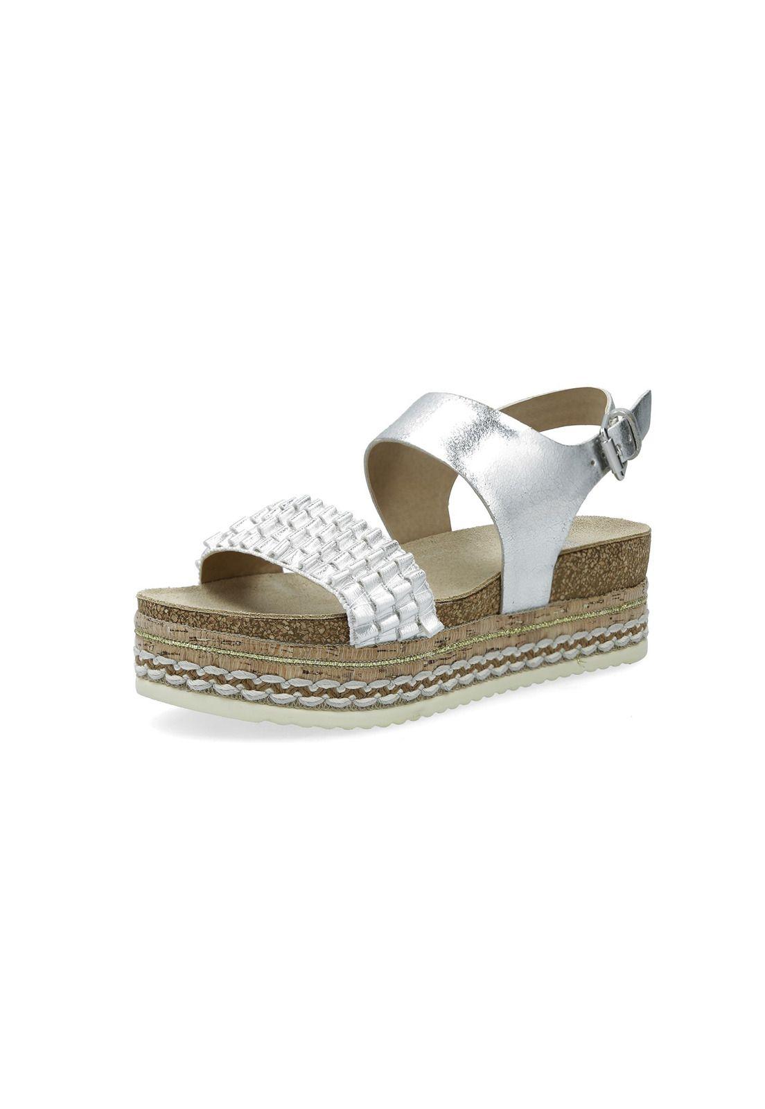 Sandalia Polly 9 28 Plata A-0