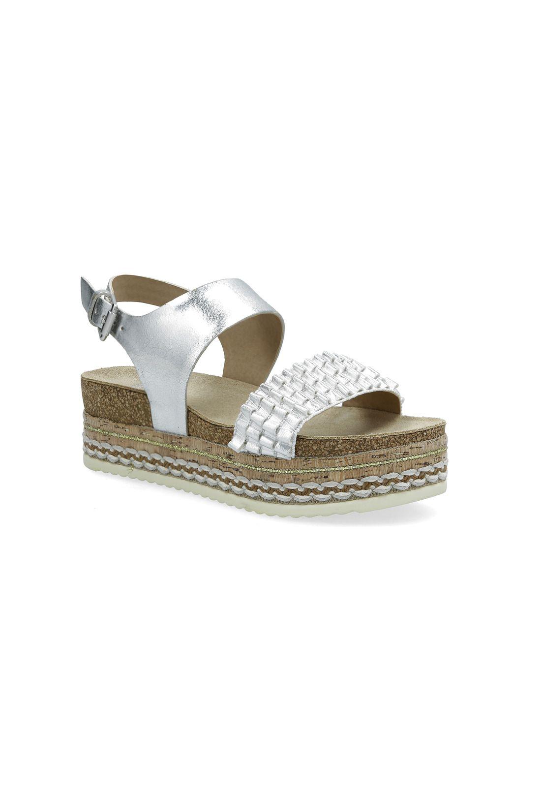Sandalia Polly 9 28 Plata A-1