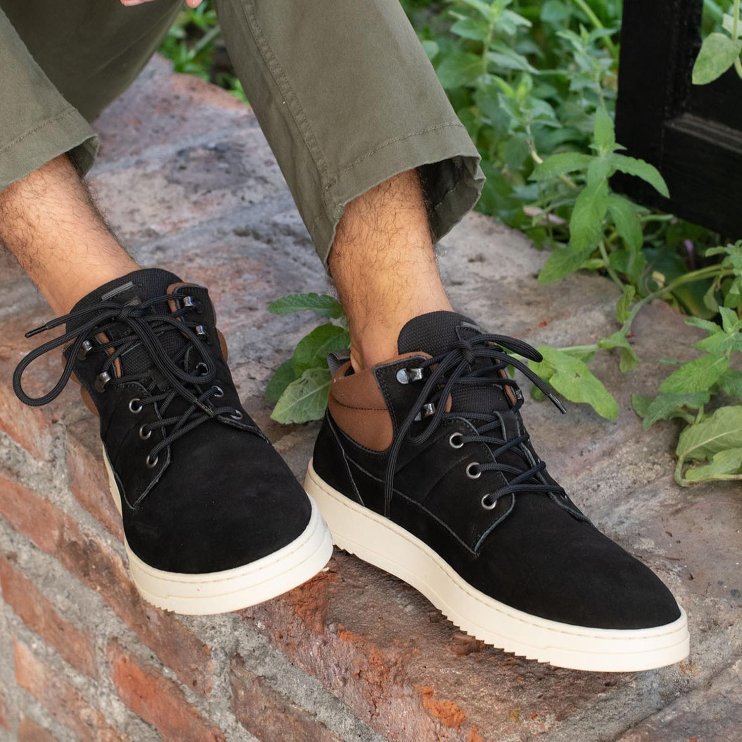 Zapatillas Urbanas Caña Alta Hombre Cuero Keswick-6-76 Negro Bullboxer-3