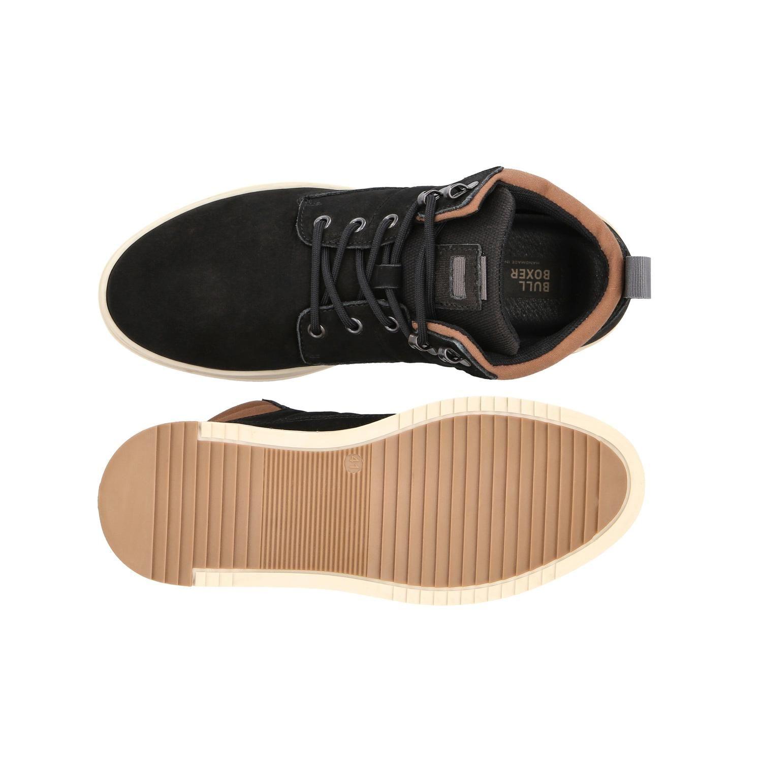 BULLBOXER ZAPATILLAS HOMBRE CAÑA ALTA CUERO KESWICK-6-76 NEGRO-2